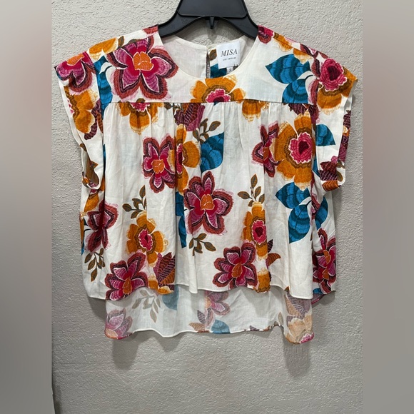 MISA Los Angeles Alina Top Limor Maxi Skirt Floral Linen Blend Sz S NWT - Picture 4 of 10